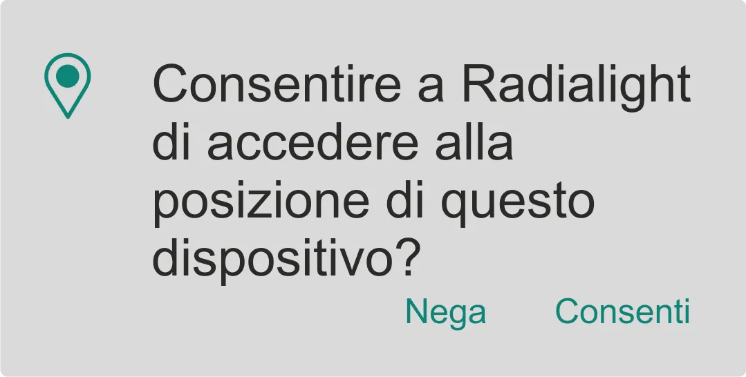 Consentire alla App di accedere alla posizione Android