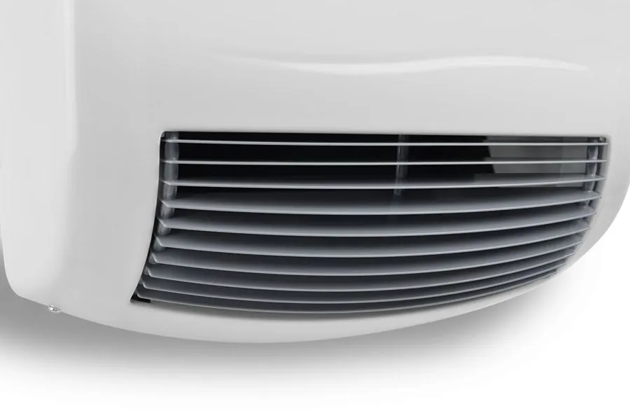 griglia di fuoriuscita di aria calda da termoventilatore elettrico da bagno in metallo