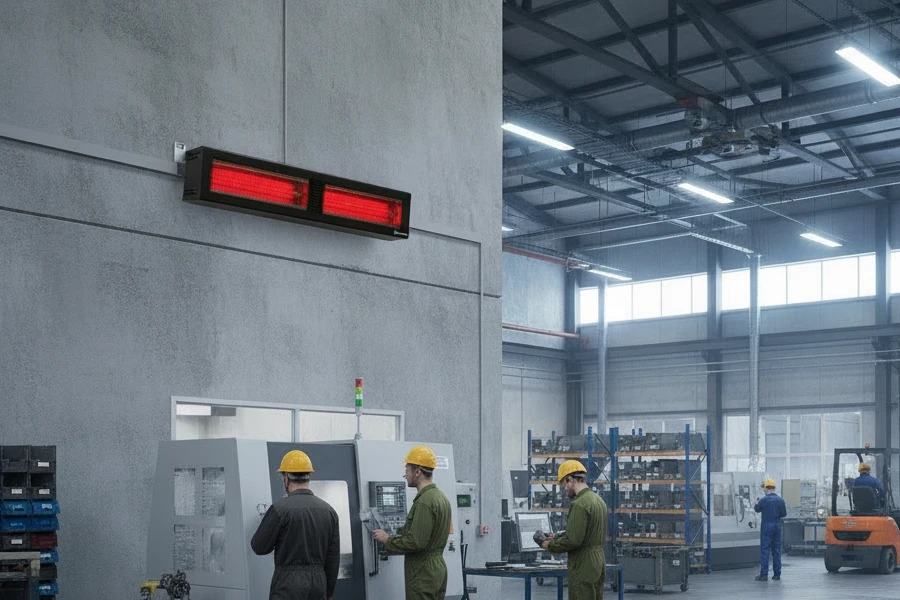 Etna 50 a parete in capannone industriale