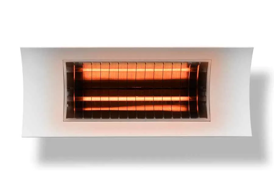 Oasi bianca vista frontale con resistenze accese