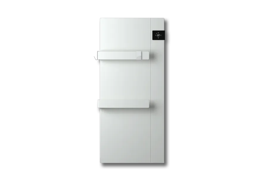 ONSEN white radiator front view with hooks