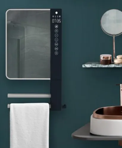 Windy  2b termoventilatore da bagno con specchio e barre porta salviette