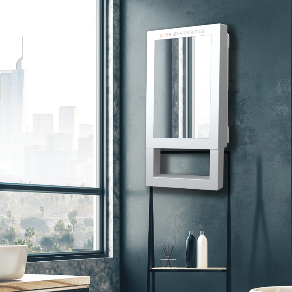 Termoventilatore da Parete Programmabile con Specchio QUADRO ViSIO -  Radialight