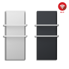 Scaldasalviette Elettrico Nero 925mm Altezza 600mm Larghezza - 800 Watt