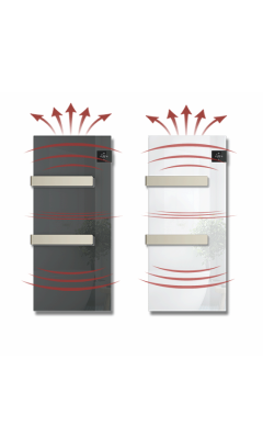 Electric towel warmer with glass surface - SILK